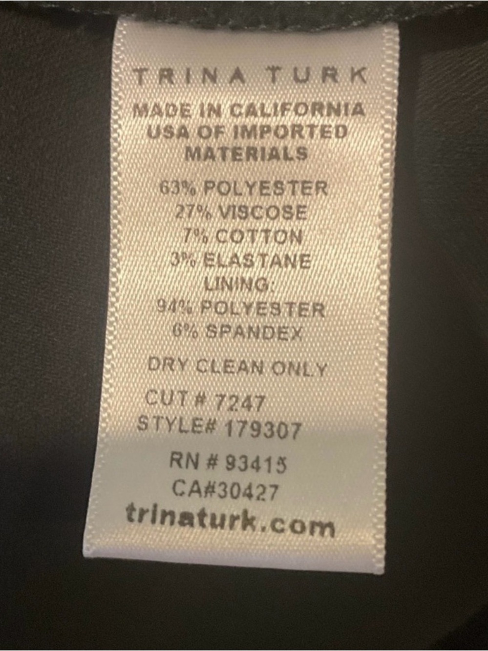 Trina Turk Black Sleeveless Ruffle Front Mini Dress - Size: 6 - Picture 3 of 10